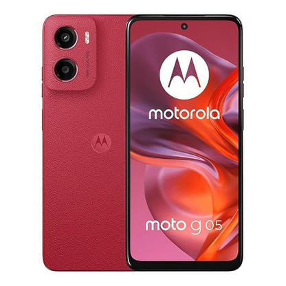 Motorola G05 Rojo (4GB RAM/128GB), 50MP, Celular Desbloqueado