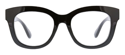 Peepers Center Stage Lentes de Lectura con Bloqueo de Luz Azul, Gran Tamaño - Negro - - 2.5 x