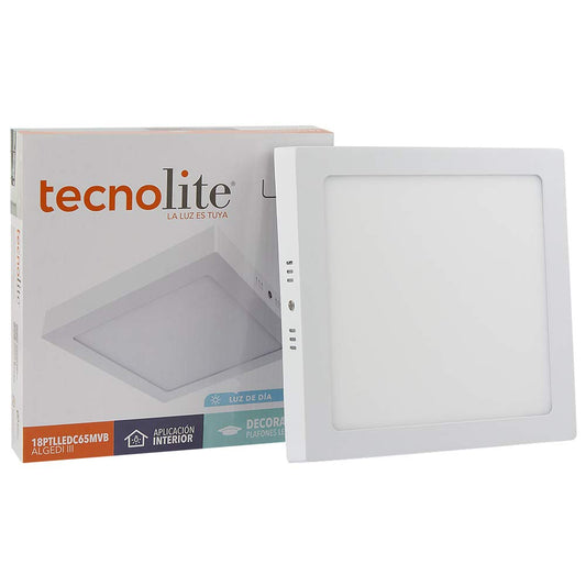 Tecnolite - Lámpara Plafón LED Techo 18 W, Luz de Día, Iluminación Interiores, No atenuable, LED integrado
