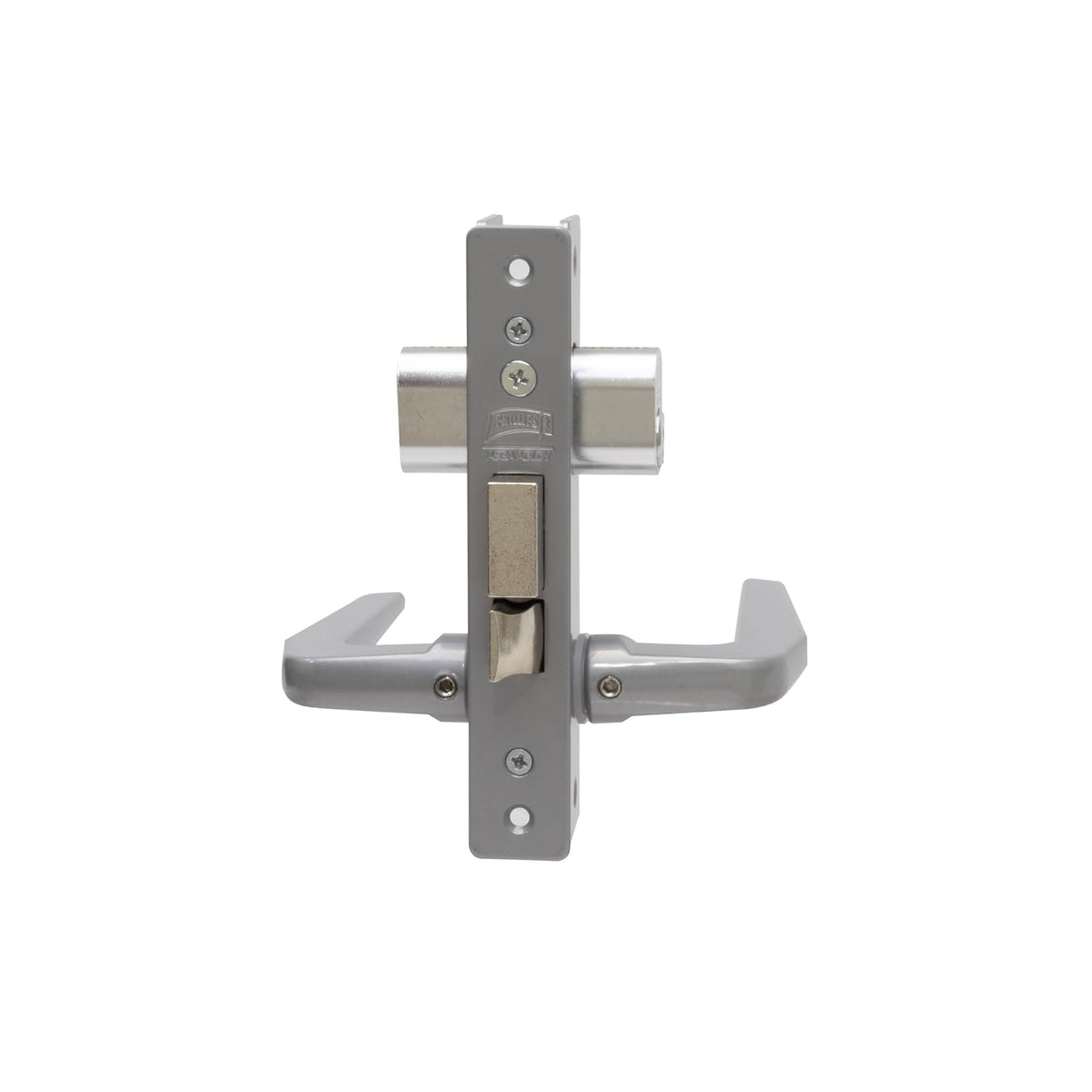 Phillips Cerradura Modelo Slim 549 Manija Delgada Para Puerta De Aluminio Plata