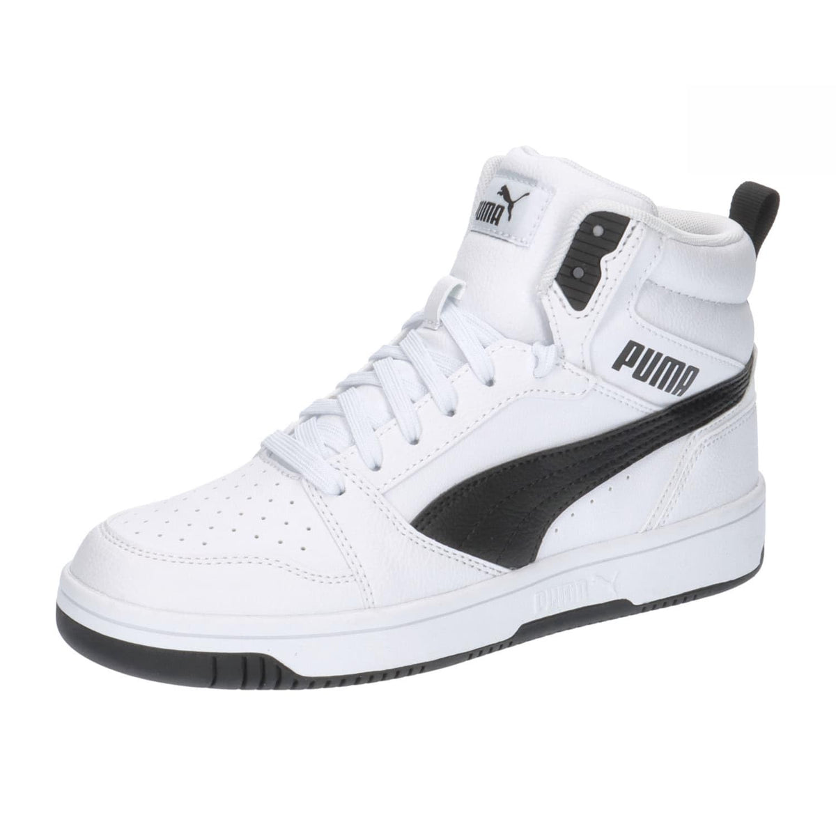 Tenis Puma Rebound V6 Mid Jr Unisex Adulto - 22.0 cm - Blanco