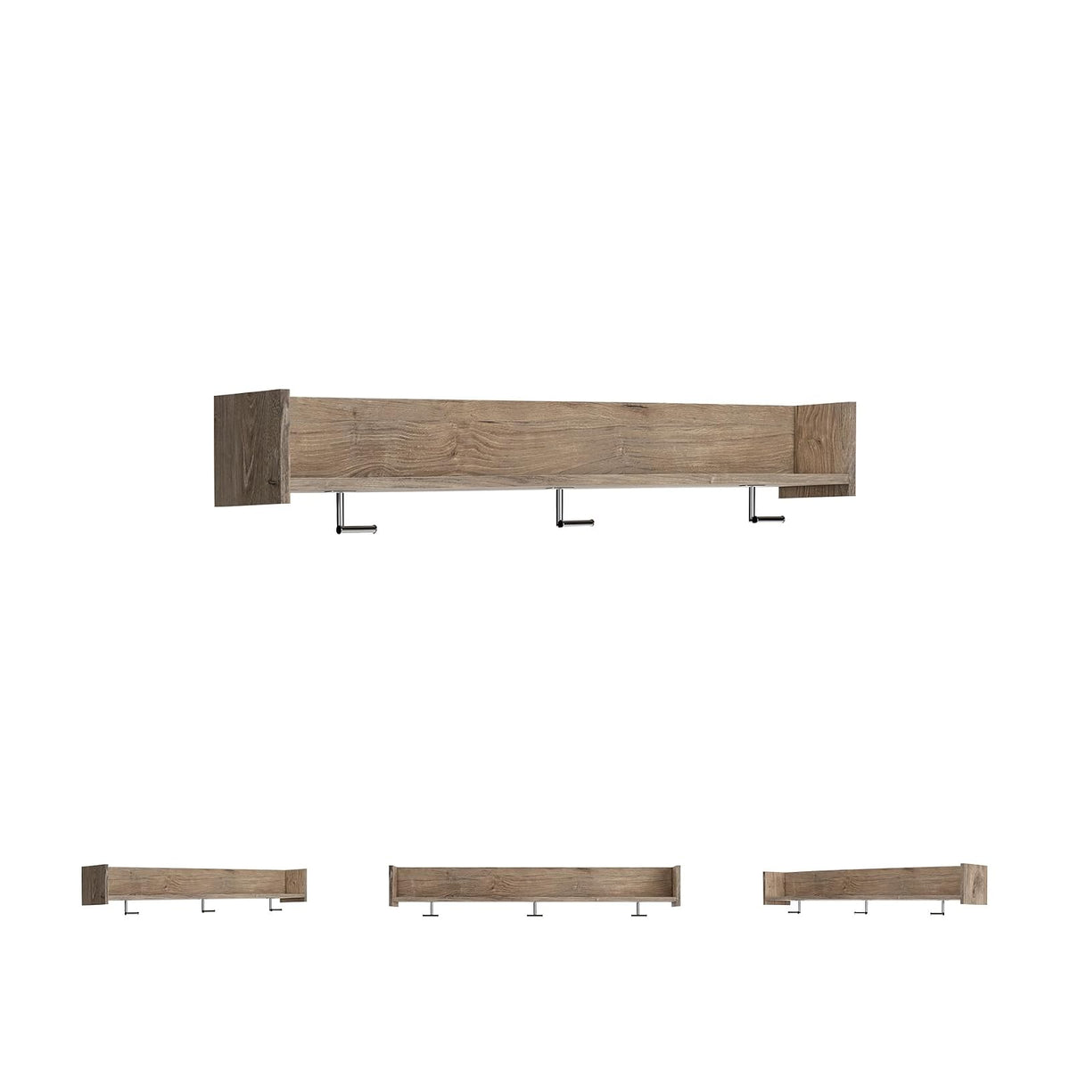 Signature Design by Ashley - Oliah - Perchero de Pared con Estante, Color Natural