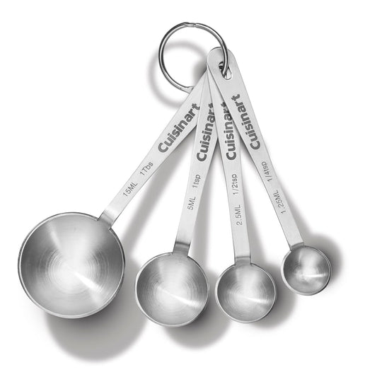 Cuisinart CTG-00-SMP - Cucharas medidoras de acero inoxidable, juego de 4 unidades, color plateado