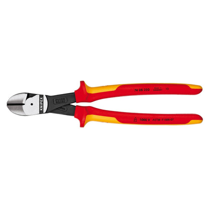 KNIPEX Herramientas - Cortadores diagonales de alto apalancamiento, aislamiento de 1000 V (7408250SBA), 10 pulgadas