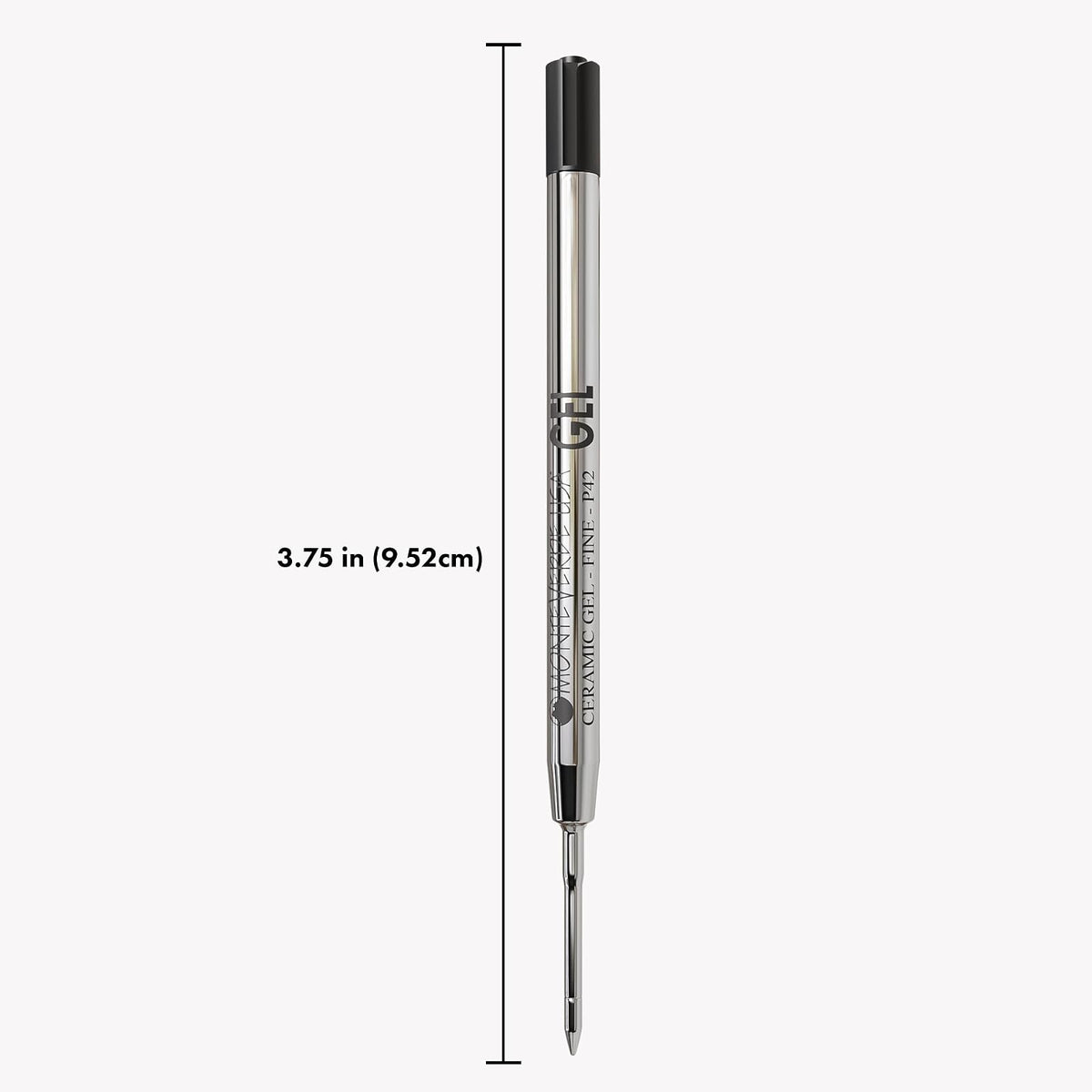Monteverde recambio de bolígrafo en Gel para bolígrafos Parker, punta fina, 2 por paquete, Bolígrafo, Negro