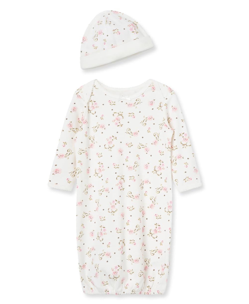 Little Me - Conjunto de camisón y Gorra para niña de 2 Piezas