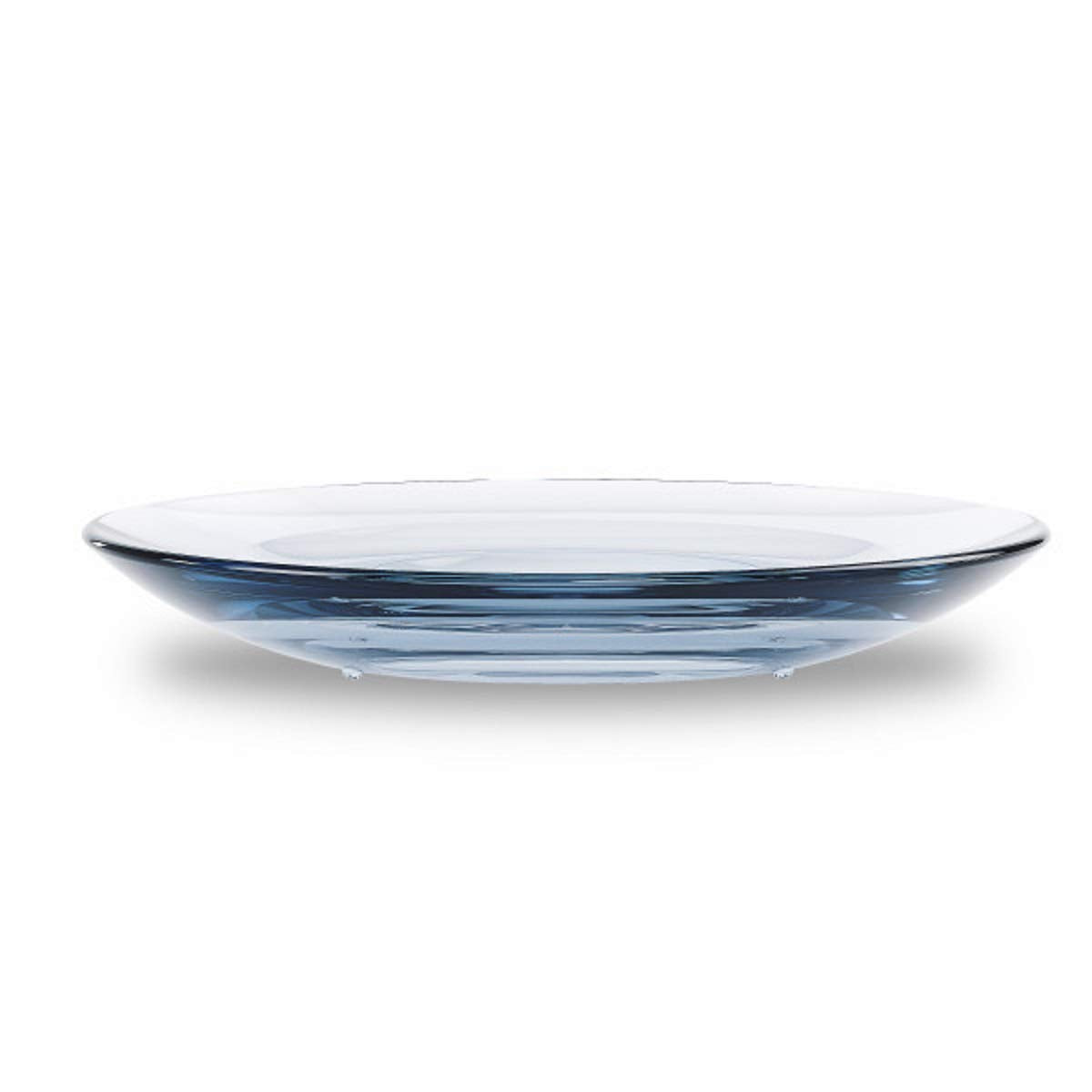 Umbra Droplet Acrylic Soap Dish Container For Bathroom - Nicely Fits Into Amenity Tray and Holds The Soap Bar Preventing It from Dirt and Ensures Zero Waste, Denim