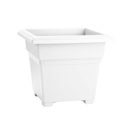 Countryside Square Tub Planter, White, 18-Inch
