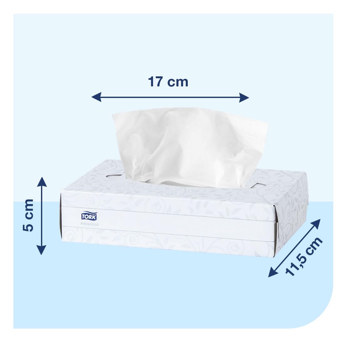 Tork Pañuelos Faciales Desechables Institucionales Sin Fragancia – Pañuelos para Consultorio Oficina y Recepción, 30 Cajas x 100 Pañuelos (3,000 Piezas) – Color Blanco