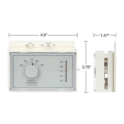 White Rodgers Emerson 1F56N-444 Mechanical Heating and Cooling Thermostat