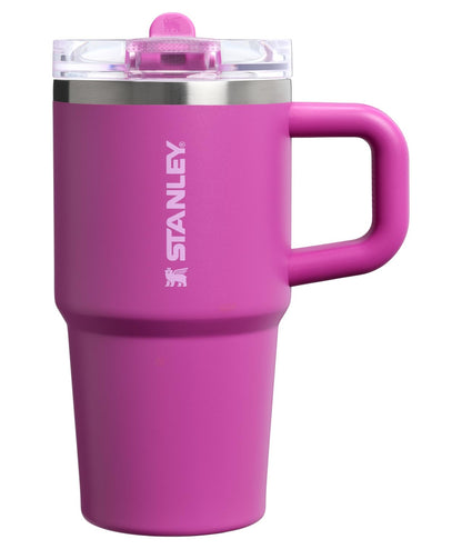 Stanley Quencher ProTour Vaso Térmico con Popote Abatible, Acero Inoxidable - 20 Ounces - Flor oscura