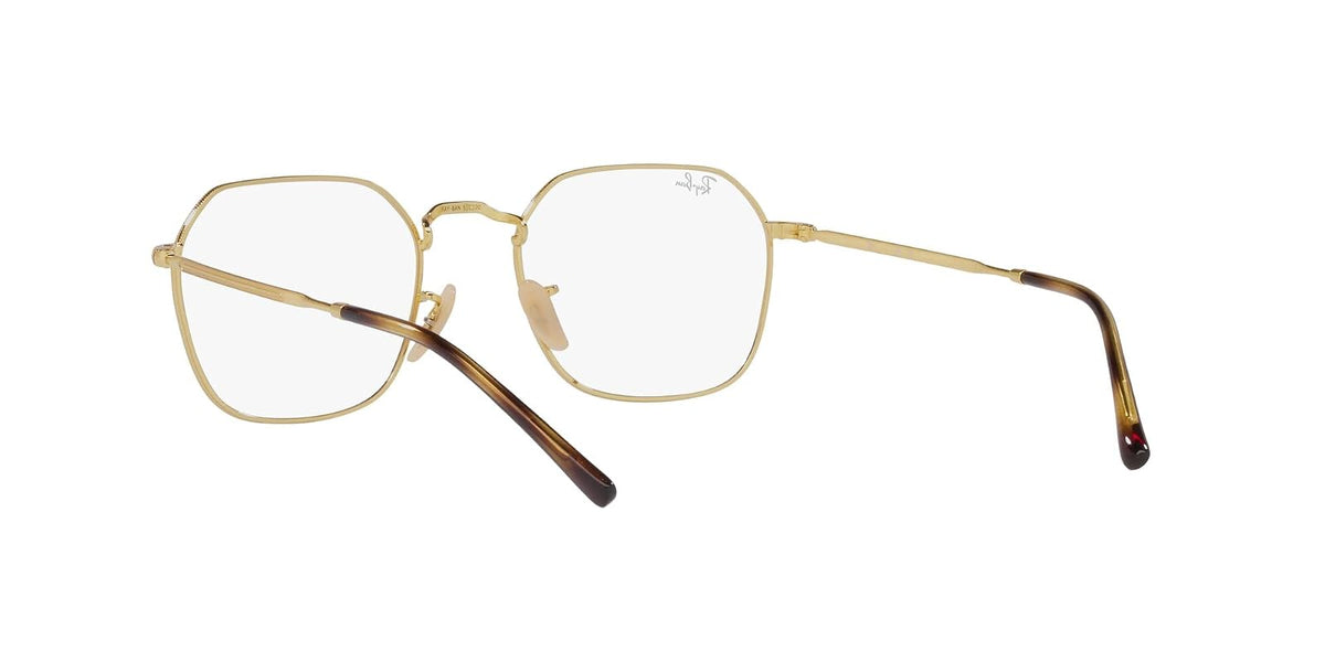 Ray-Ban Rx3694v Jim - Marcos cuadrados para anteojos graduadas, Gold/Demo Lens, 51 mm