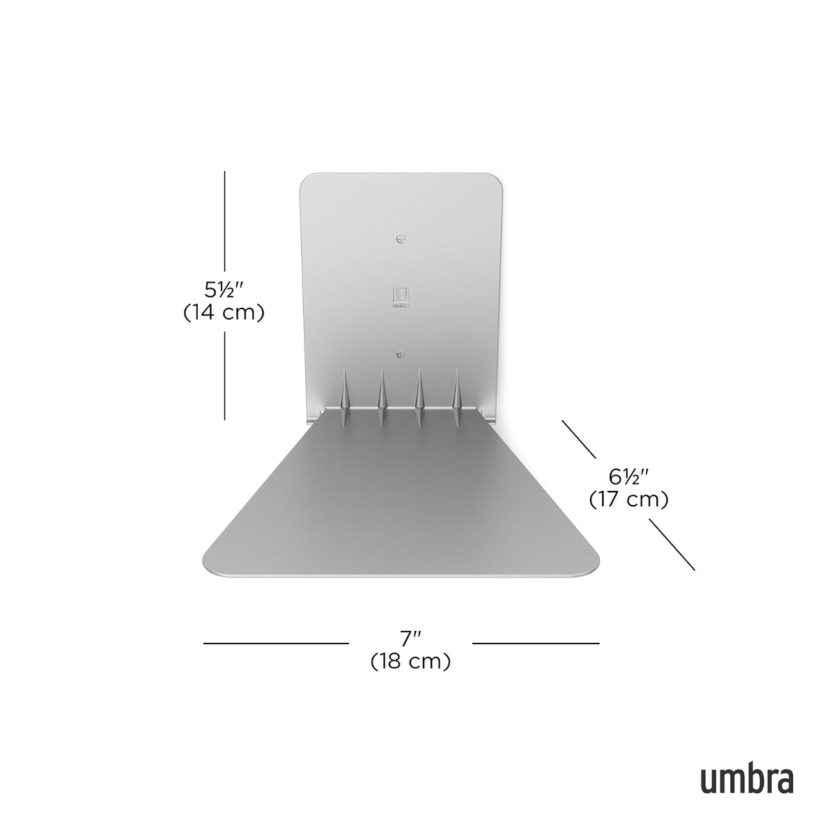 Umbra Conceal Shelf | Acero con recubrimiento en polvo, soporta 15 libras cada uno, muestra decoración o plantas, incluye accesorios de montaje