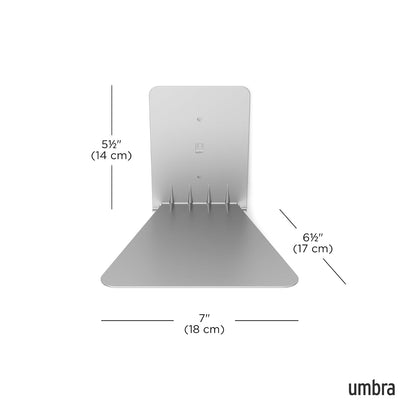 Umbra Conceal Shelf | Acero con recubrimiento en polvo, soporta 15 libras cada uno, muestra decoración o plantas, incluye accesorios de montaje
