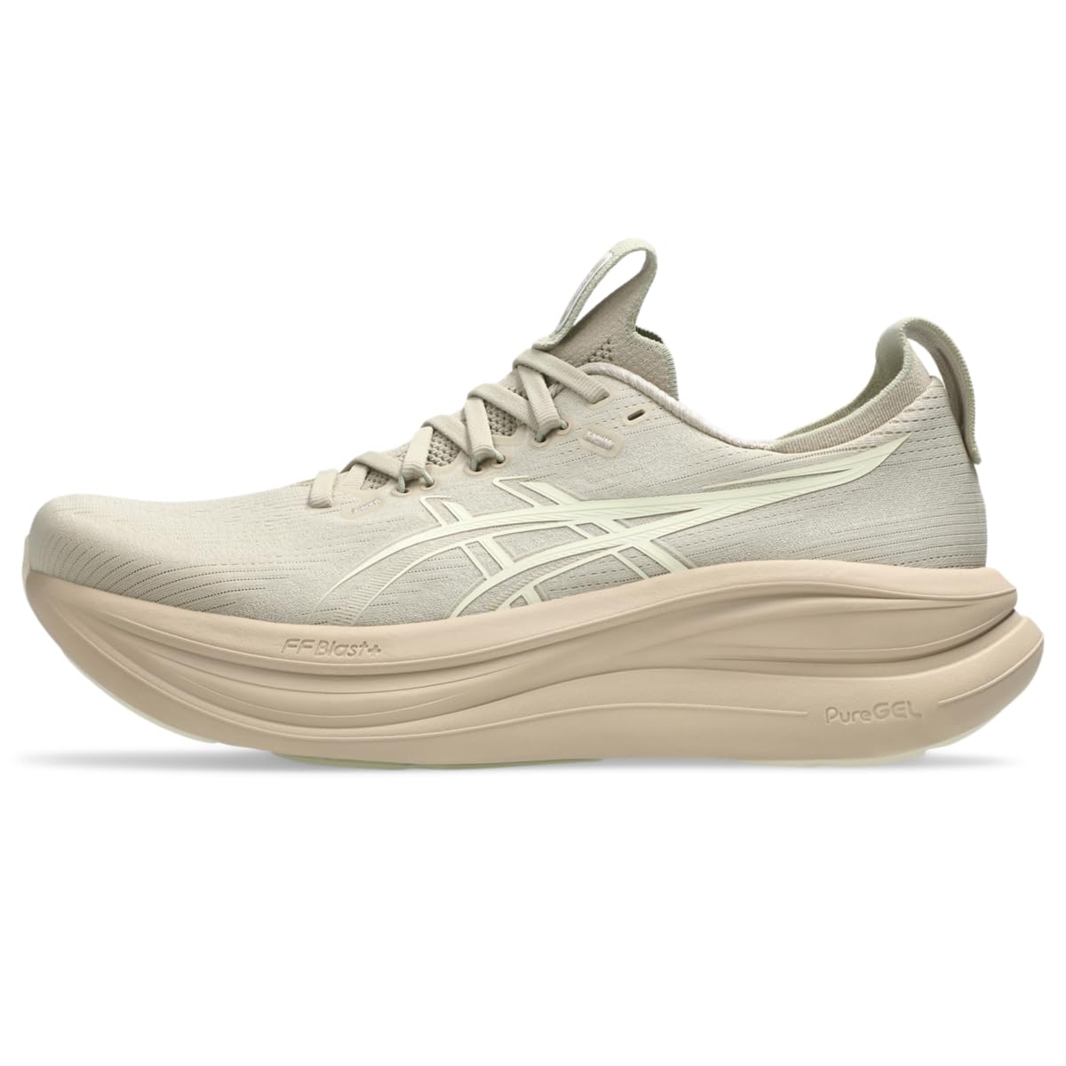 Asics Gel-Nimbus 28 Tenis para Correr Hombre - 27.5 cm - FEATHER GREY - CREAM