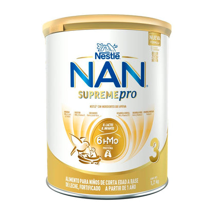NAN 3 Supreme Pro Alimento Para Niños A Base de Leche, 1 Año, Lata 1.2 kg