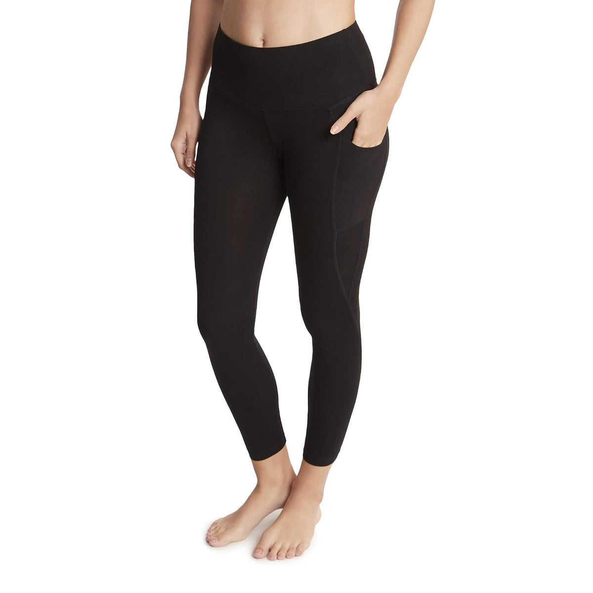 Jockey Leggings de algodón elástico básico 7/8 con Bolsillo Lateral Leggings para Mujer