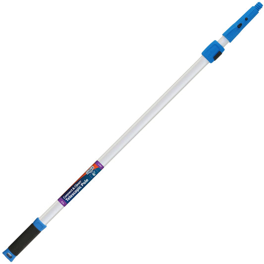 Unger Professional Connect & Clean - Extensión telescópica Multiusos de 3 a 6 pies con Abrazadera de Giro rápido, Limpieza de Ventanas, Polvo