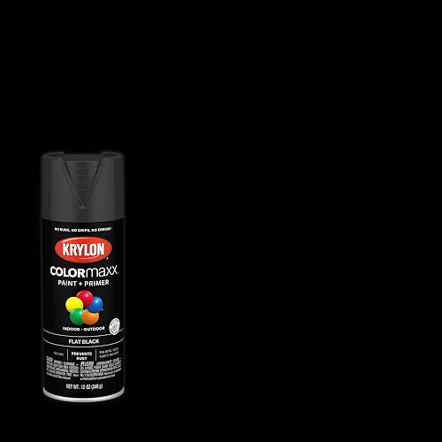 Krylon K05547007 COLORmaxx pintura en aerosol, Plano, Negro