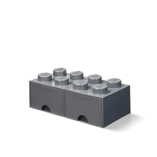 Room Copenhagen, Lego Cajón de Ladrillos – Almacenamiento y decoración apilables – Ladrillo 8, Gris Oscuro