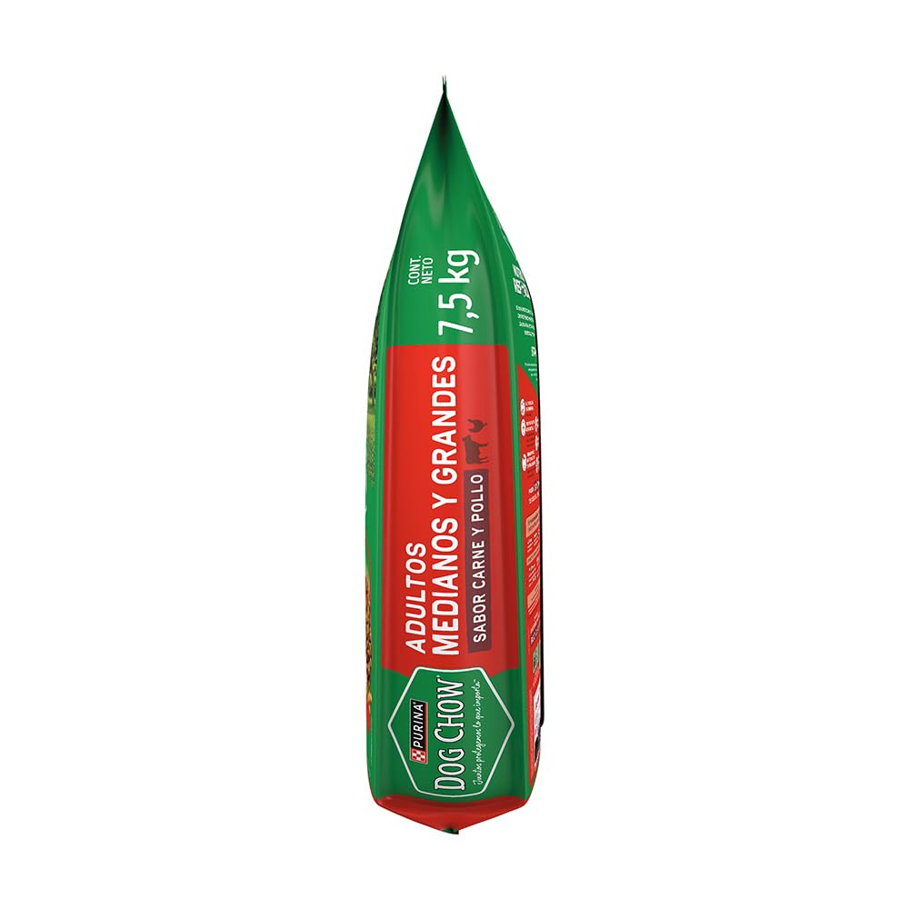 Purina Dog Chow Adulto Raza Medina y Grande Sabor Carne y Pollo 7.5Kg