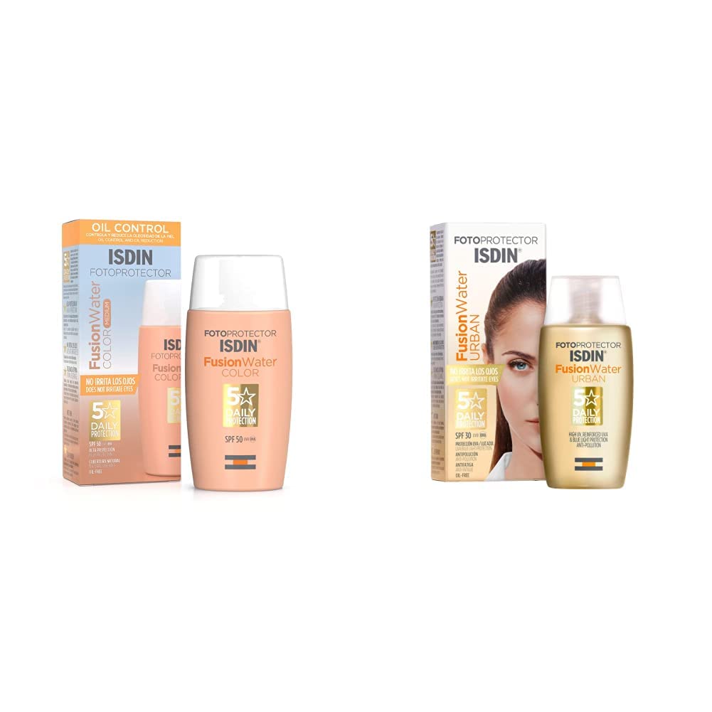 ISDIN Fotoprotector Fusion Water Color FPS 50, 50 ml - Fotoprotector + Fusion Water Urban