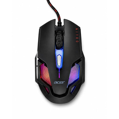 acer Mouse Nitro Gaming | Hasta 7200 dpi, conexión USB, 7 luces RGB