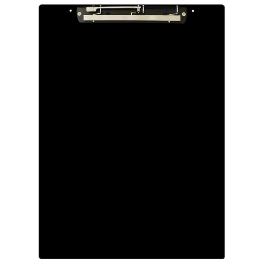 Portapapeles acrílico de 18 x 24 pulgadas con clip de bisagra operado por palanca de 11 pulgadas (negro)