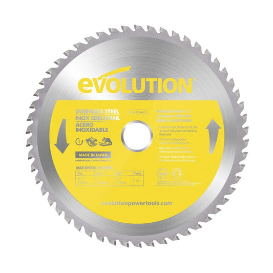 Evolution Power Tools S210TCT-54CS, acero inoxidable, 210mm