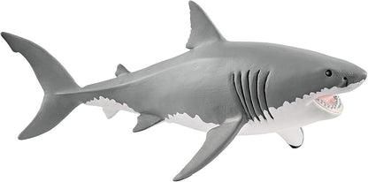 Schleich 14809 Tiburón, Original Color, | Figuras de animales fieles a los detalles, juguete zoológico, gran regalo para niños y niñas, decoración para cumpleaños