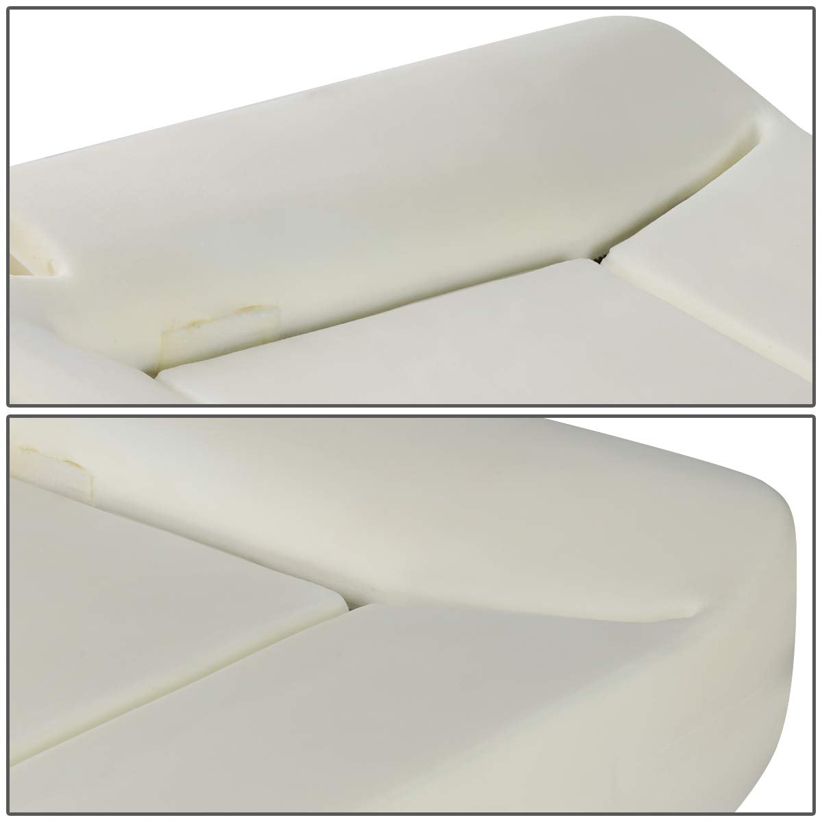 DNA Motoring ZTL-Y-0036 Cojín Inferior Asiento Conductor Blanco para Dodge Ram 06-10 (Asientos Tela)