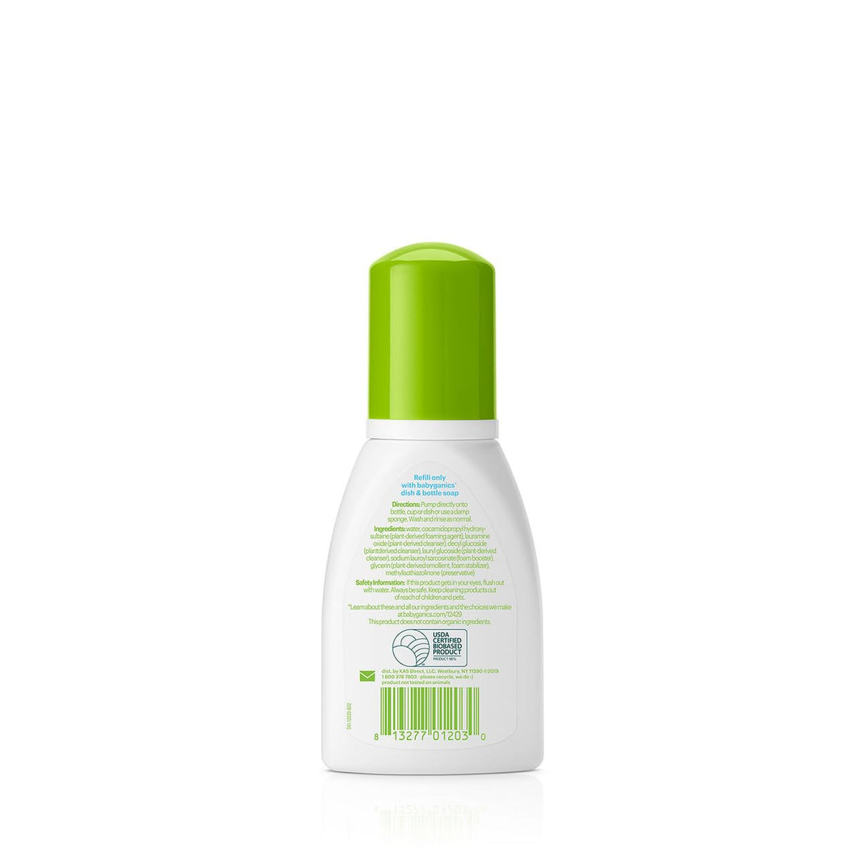 Jabón Espumoso para Platos y Biberones Sin Fragancia 100 ml | Fórmula en Espuma | Tamaño de Viaje | Hipoalergénico | Ideal para Utensilios de Bebé
