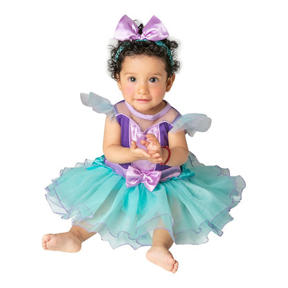 Fantasy Ruz. Disfraz para Bebé, Princesa Ariel, Modelo F12856-AZN1, Color Aqua, Talla 6 meses. Licencia Original Disney.