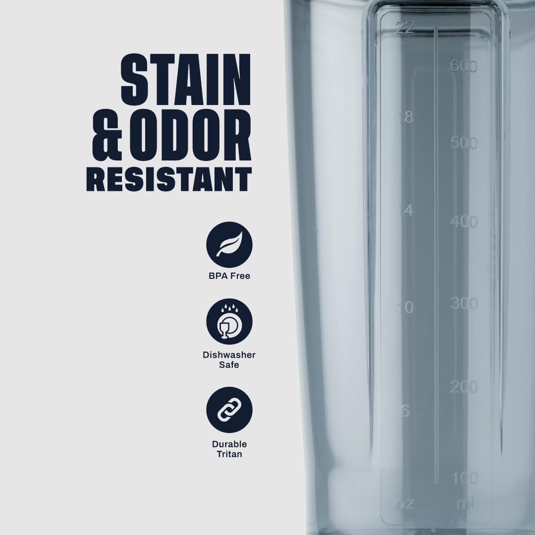 BlenderBottle Shaker Bottle Pro Series Perfecto para batidos de proteínas y pre entrenamiento, 32 onzas, azul cerúleo