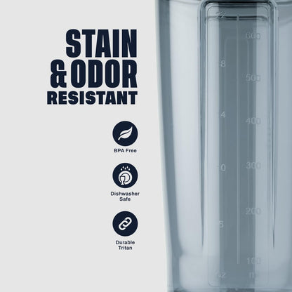 BlenderBottle Shaker Bottle Pro Series Perfecto para batidos de proteínas y pre entrenamiento, 32 onzas, azul cerúleo