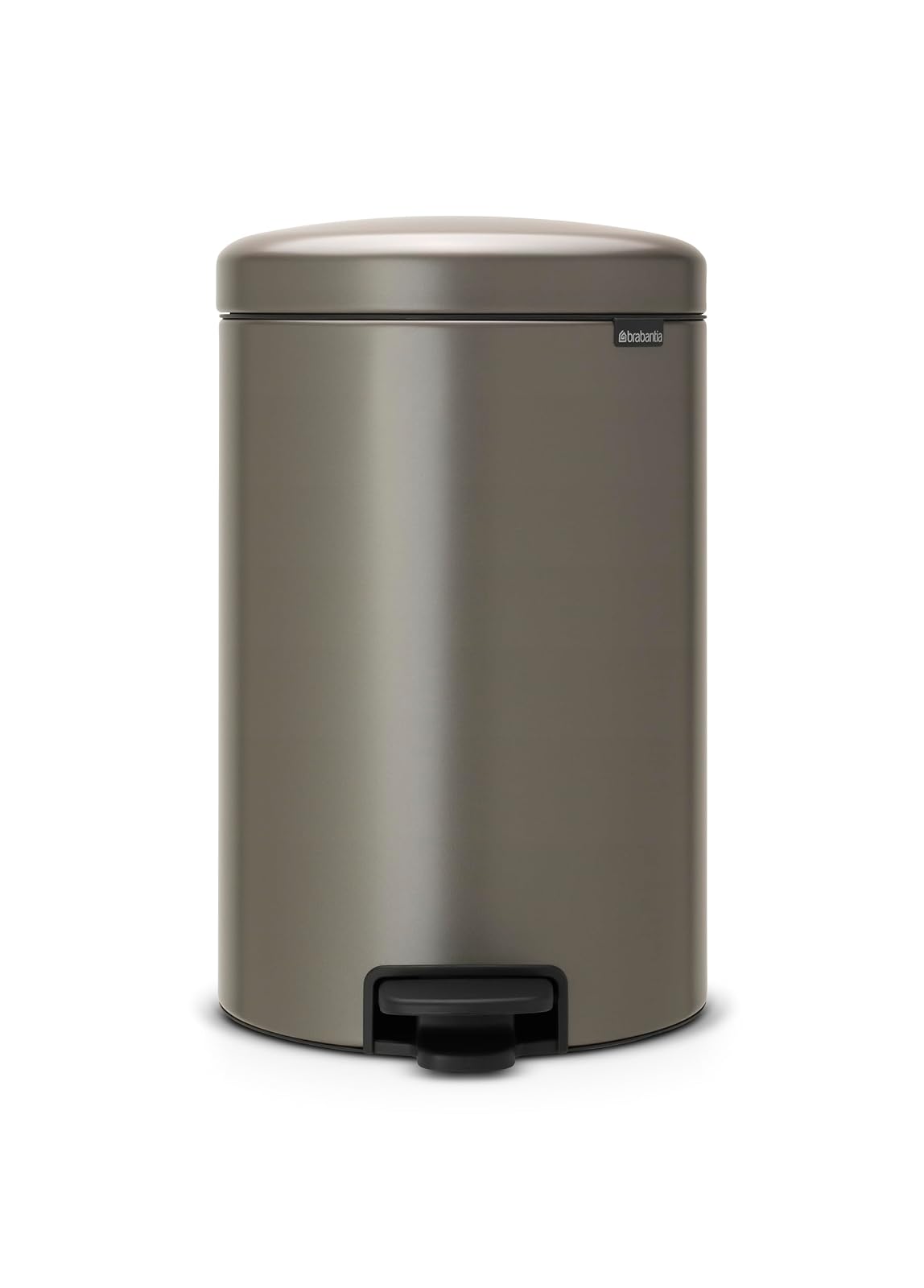 Brabantia - Bote de basura con cubeta interior de plástico, acero brillante, 7 galones - Multicolor - 20 L