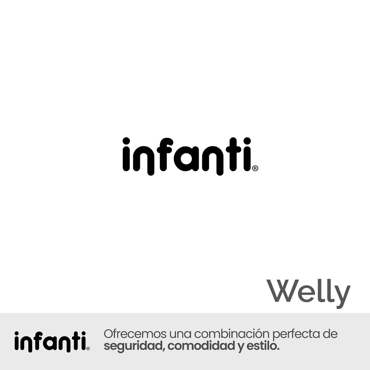 Infanti - Carriola para Bebé WELLY - Tavel System De 0 Meses a 3 Años, Hasta 15 kg - Convertible a Bambineto - Sistema de viaje -Color Gris
