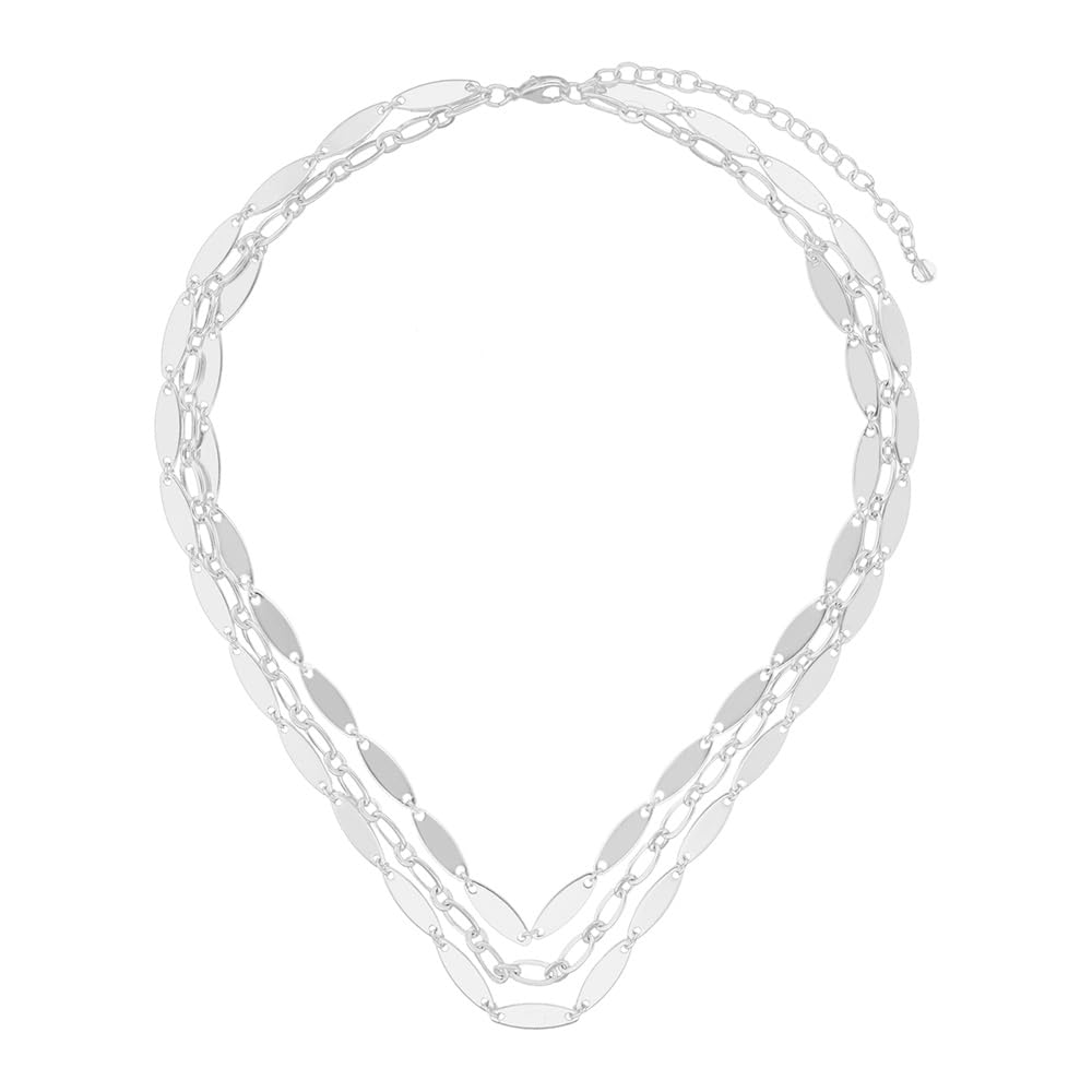 Collar Bitono Para Mujer | Plateado