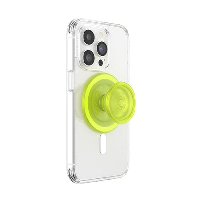 PopSockets PopGrip MagSafe, Empuñadura Magnética para Celular con Anillo Adaptador - MagSafe - verde neón