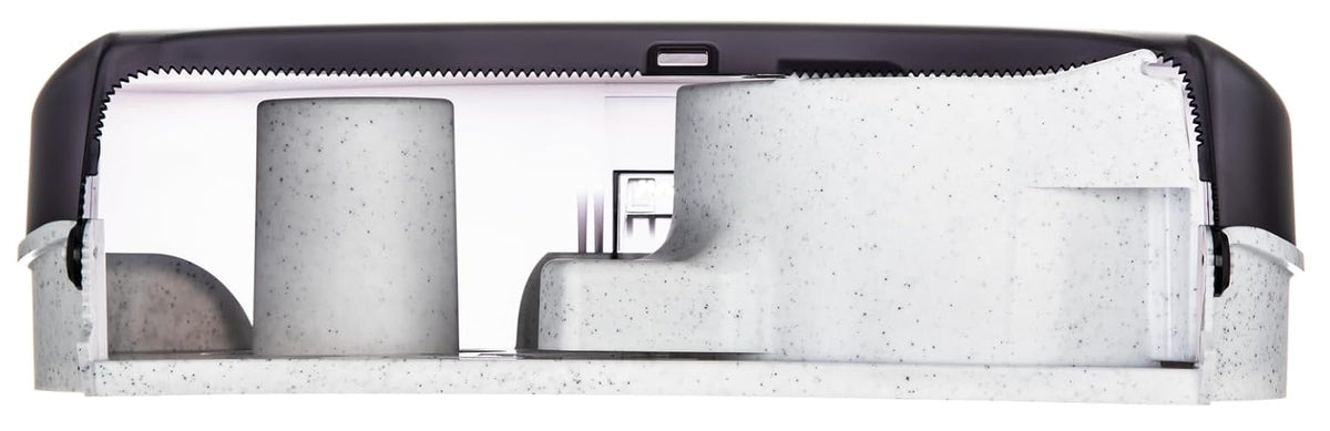 San Jamar - SJMR4000TBK R4000TBK Dispensador de pañuelos Jumbo individual de 9 pulgadas, perla negra, 12 x 19 x 5.3 pulgadas