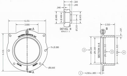 Valterra Válvula de Compuerta de PVC 110 mm con Soporte de Puerta Gris 8401X