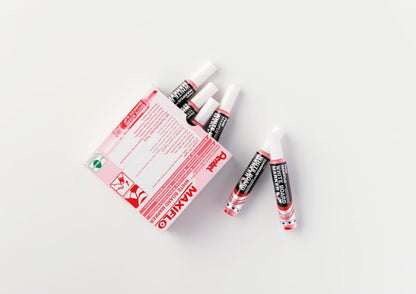 Marcador Pentel MaxiFlo para Pizarrón Blanco Tecnología Tinta Continua Caja con 12 Piezas Color Rojo-MWL6-B