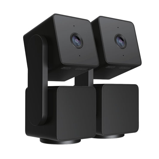 WYZE CAM Pan v3 Interior/Interior/Exterior IP65 1080p Pan/Tilt/Zoom Cámara de Seguridad Inteligente para el hogar con Seguimiento de Movimiento de 360° para bebé y Mascota, visión Nocturna de Color,