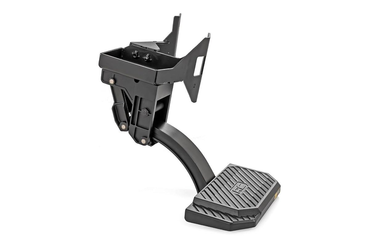 Rough Country Escalón de Cama Retráctil Manual Ford F-150/Lightning | 2021-2025, Aluminio Antideslizante 6 Pulgadas, Capacidad 350 Libras, Fácil Instalación
