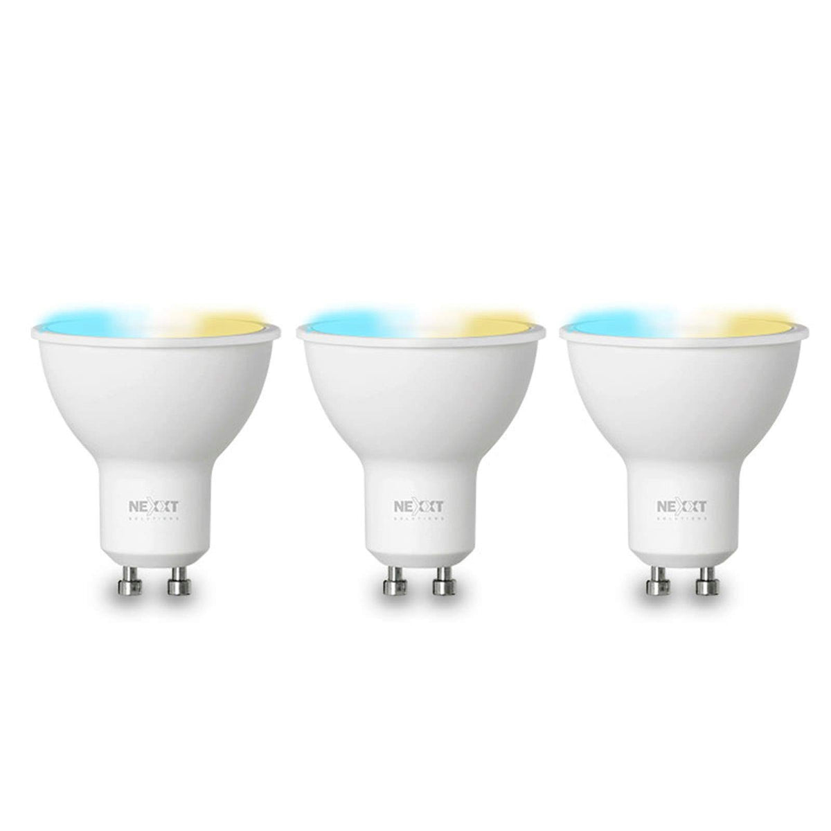 Nexxt Bombilla LED luz blanca regulable inteligente Wi-Fi 110V MR16 3 pack