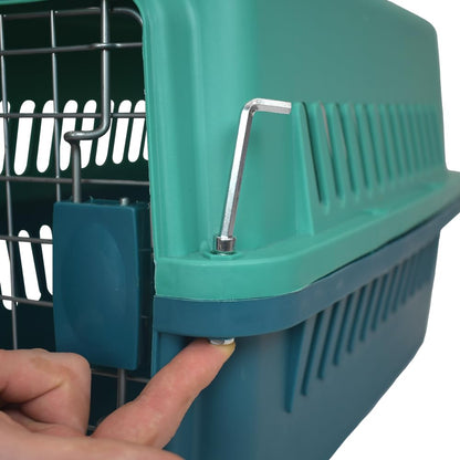 Fancy Pets Transportadora para Perros Gallery Tamaño Chico Color Aqua