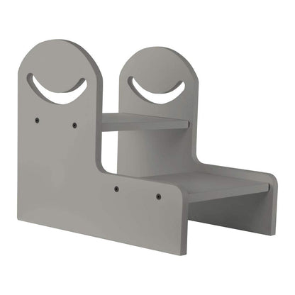 DUDUK Escalera para Niños de Madera | Cuarto, Cocina y Baño | Alto 41 cm (Gris)
