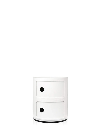 Kartell Componibili Mueble de Almacenaje Redondo, Dos Puertas - 2 Módulos - Blanco