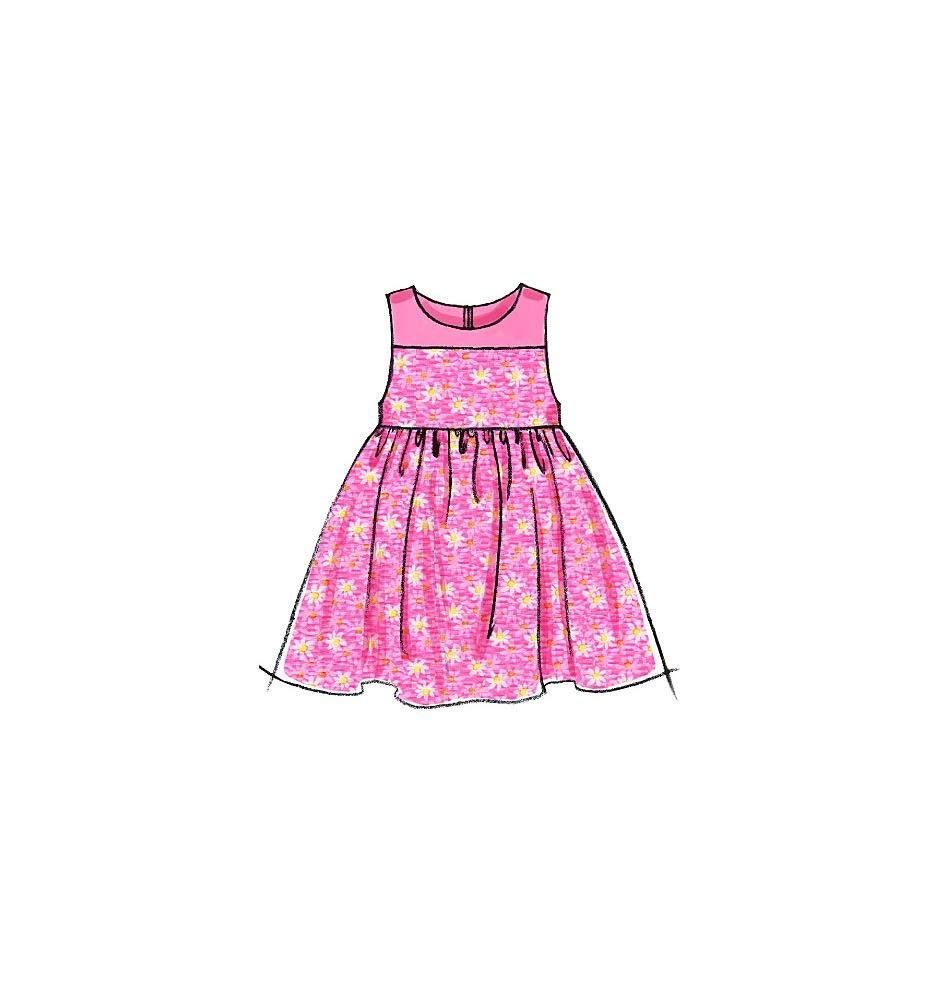 McCall's Patterns M6015 - Patrones de Costura para Vestidos con Forro para bebés, Bragas y Diadema, Todos los tamaños