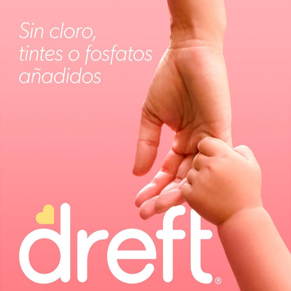 Dreft Detergente Líquido Newborn, hipoalergénico para ropa de bebé, 2,48L